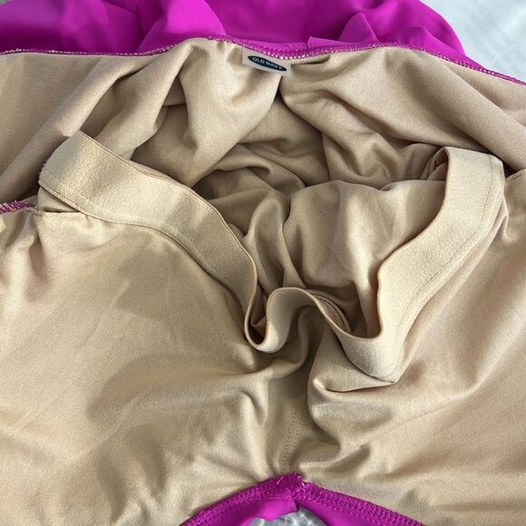 Old Navy Fushia Ruffled One-Piece Swimsuit Women's size L - Picture 5 of 7